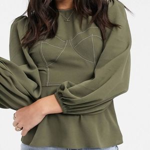 ASOS DESIGN Top with Stitch Detail